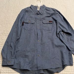 COPY - Plus sized Mens long sleeve FR work shirt